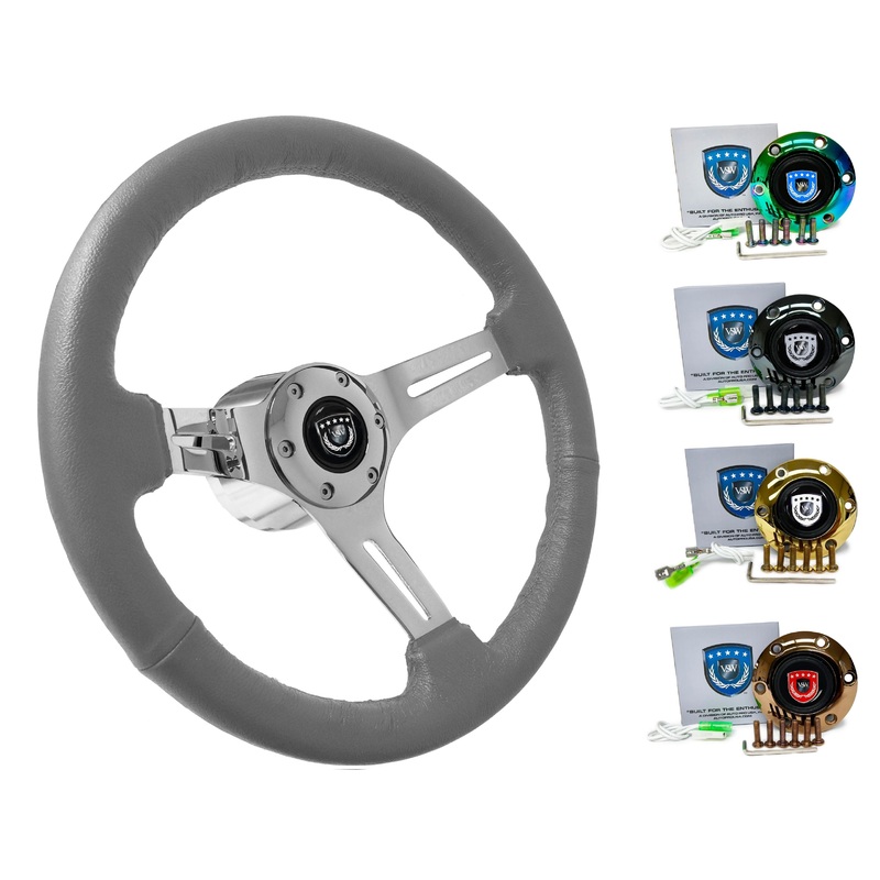 1998+ Audi A3 Steering Wheel Kit | Grey Leather | ST3012GRY