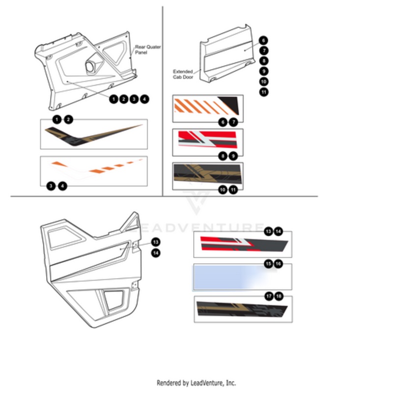 Door Decal-Right (Ballistic Bronze) (For Havoc X Models Only). by Arctic Cat