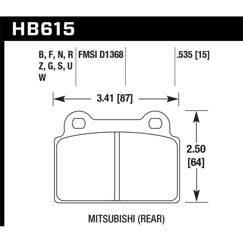 Hawk EVO X Performance Ceramic Street Rear Brake Pads
