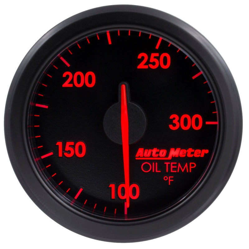 Autometer Airdrive 2-1/6in Oil Temp Gauge 100-300 Degrees F – Black