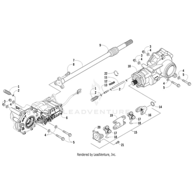 Rear Gearcase Assembly (3.1) by Arctic Cat