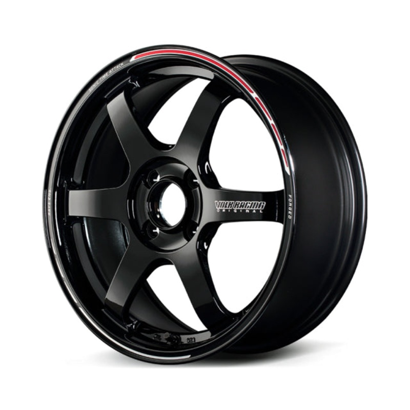 Volk Racing TE37 Sonic Time Attack Wheel  – 16×7.0 +26 | 4×100 |  Black / REDOT
