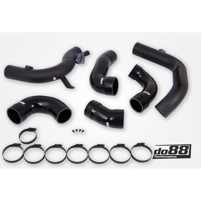 VAG 2.0 TSI EA888 Gen4 (300hp+) do88 IC Pressure pipes, Black hoses