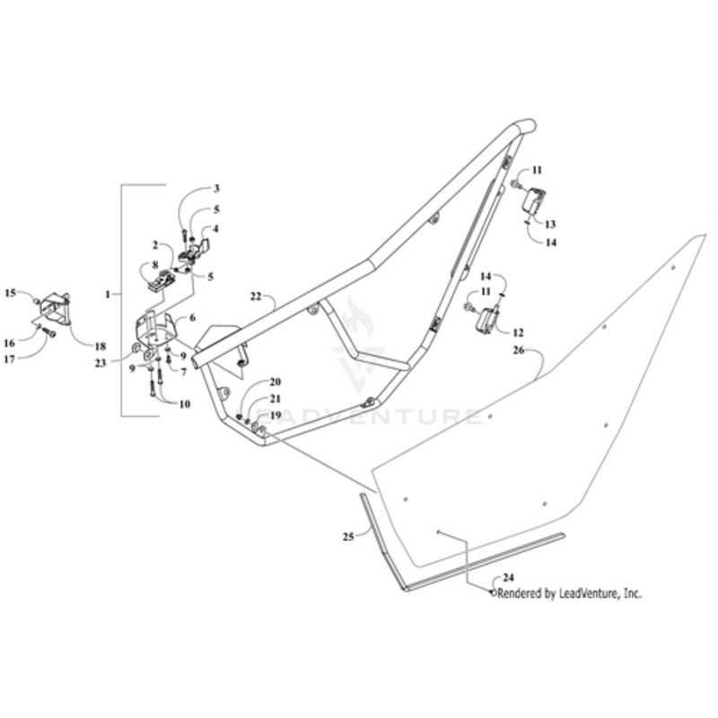 Door Panel W/Decals-Right (Wc Sport Ltd 19) (See Decals Page For Decals) by Arctic Cat
