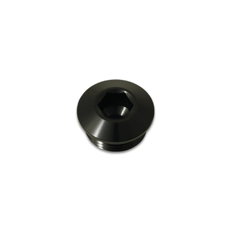 Vibrant Aluminum -10AN ORB Slimline Port Plug w/O-Ring – Anodized Black