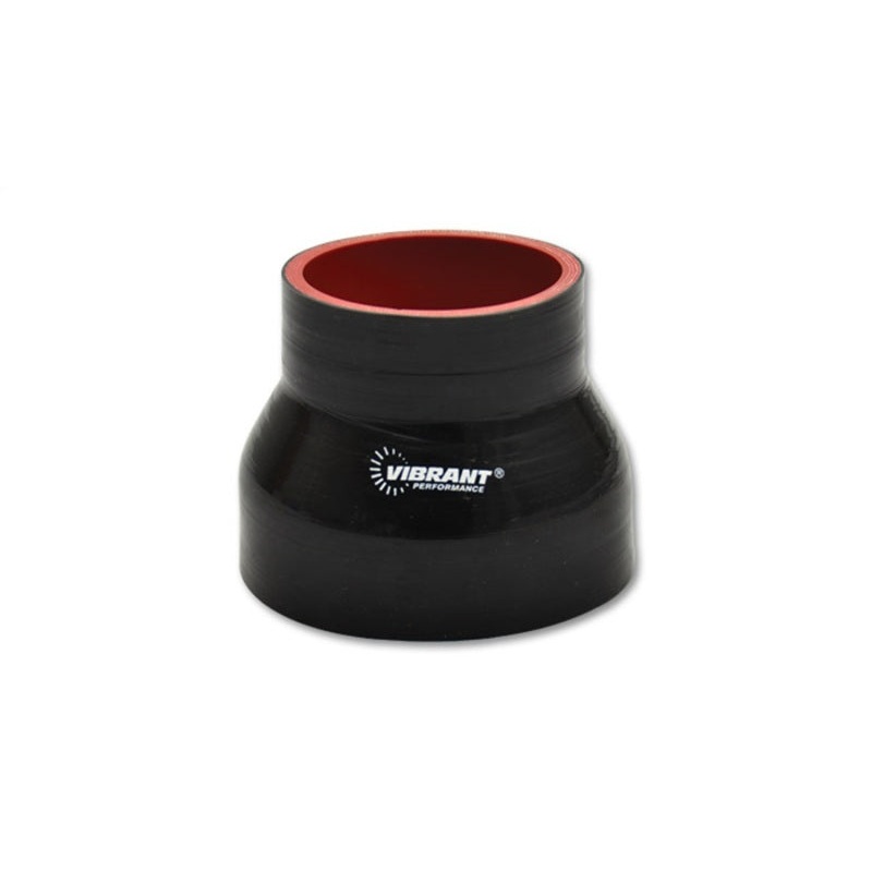 Vibrant 4 Ply Reinforced Silicone Transition Connector – 3.25in I.D. x 3.5in I.D. x 3in long (BLACK)