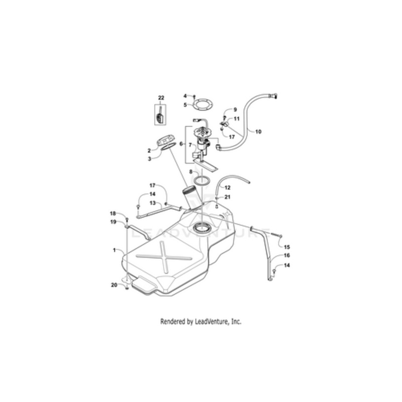 Gas Tank – Assembly (Inc. 2-5) by Arctic Cat
