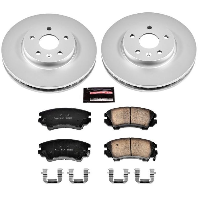 PowerStop Power Stop 2017 Buick Regal Front Z17 Evolution Geomet Coated Brake Kit