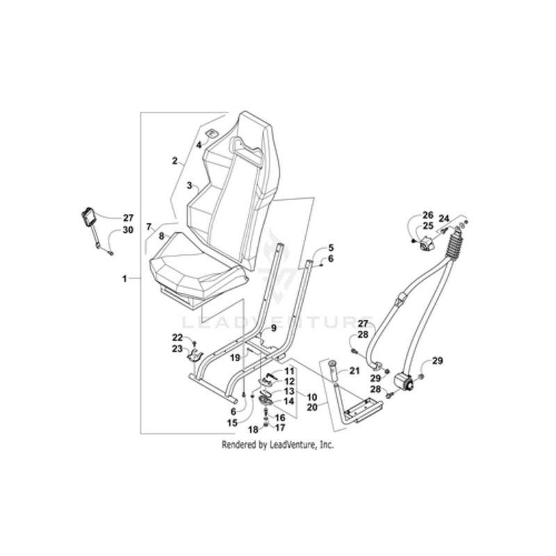Seat Back Cover-Vip Blue by Arctic Cat
