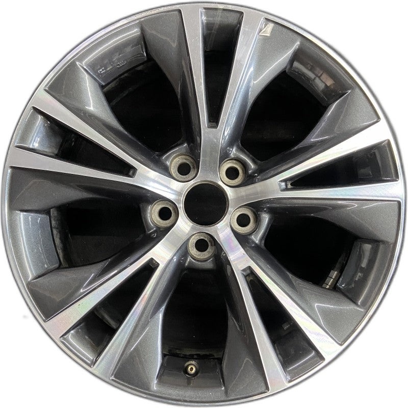 18″ HIGHLANDER 16-19 18×7.5 alloy 10 raised spoke 5 V spoke gray inlay Original OEM Wheel Rim