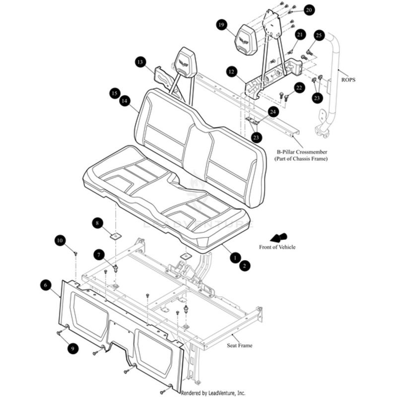Seat Back Stitched Elect Blue-Assembly by Arctic Cat