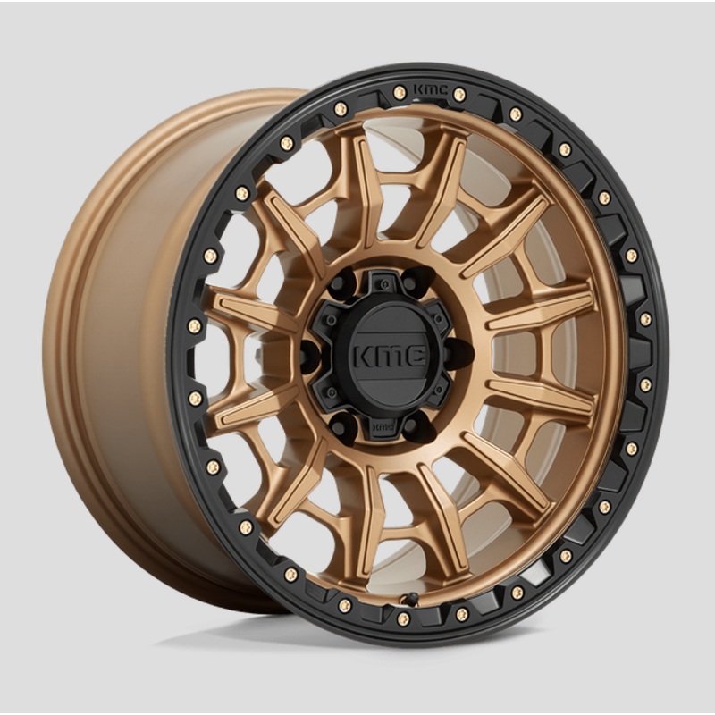 17×9.0 KMC Carnage KM547 Matte Bronze w/Black Lip