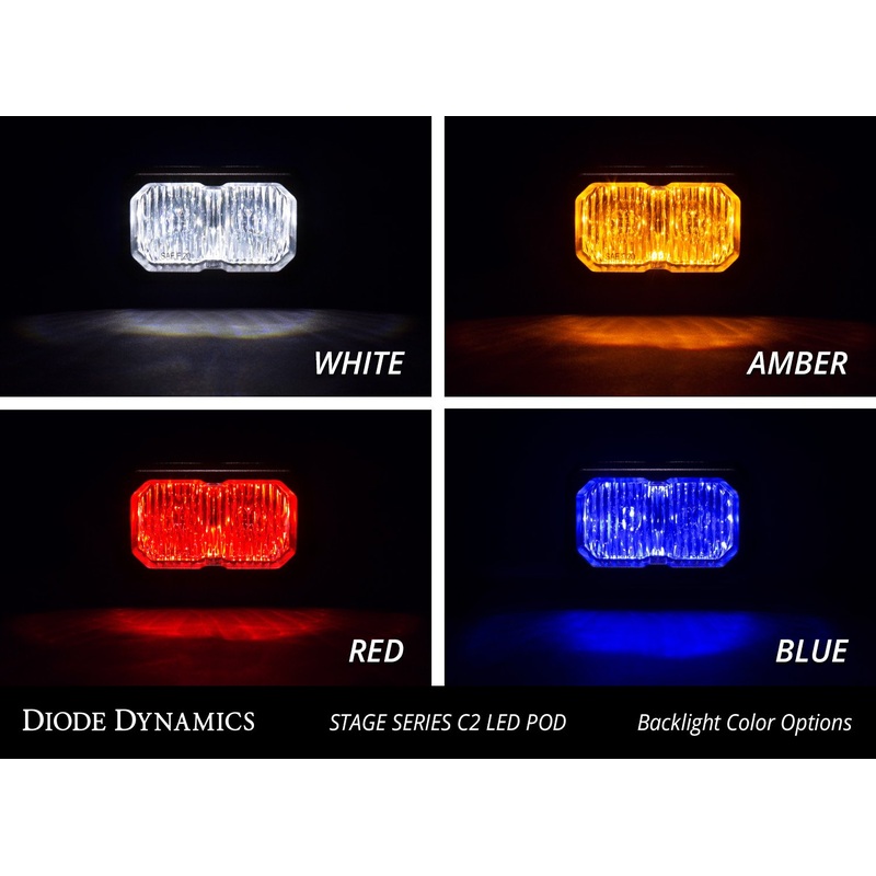 Diode Dynamics DD SSC2 Pod – Sport / Yellow / Fog / Flush / Amber BL / Each (DD6425S)