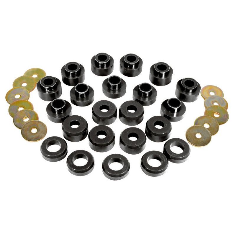 Prothane 97+ Jeep TJ Body Mount Kit – Black