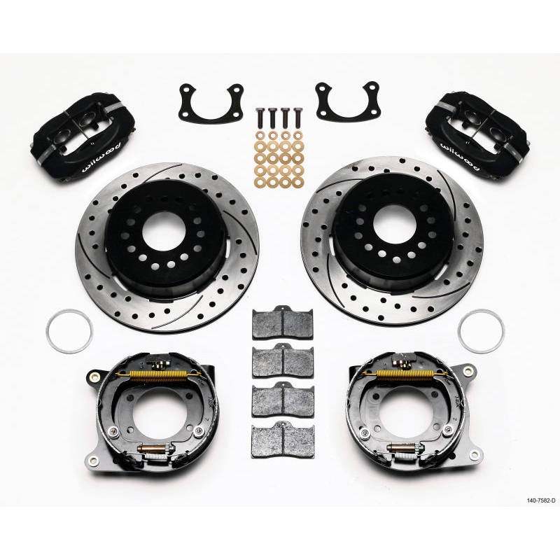 Wilwood Forged Dynalite P/S Park Brake Kit Drilled New Big Ford 2.36in Offset