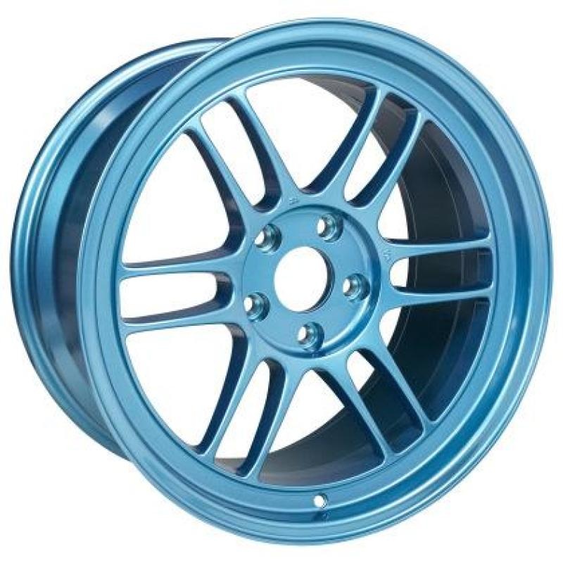 18×9.5 Enkei RPF1 / 5×114.3 / 15mm Offset / 73mm Bore / Emerald Blue