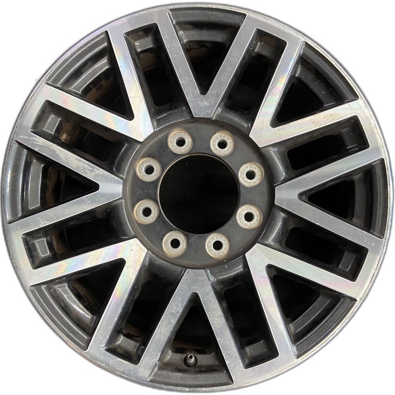 20″ FORD F250SD PICKUP 17 20×8 aluminum TPMS 16 spoke 8 split spoke machined face dark gray pockets Original OEM Wheel Rim