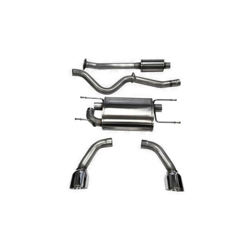 2012-2021 Subaru BRZ / Scion FRS 2.5″ Cat-Back, Dual Rear Exit with Single 4.5″ Polished Pro-Series Tips by Corsa (14864)
