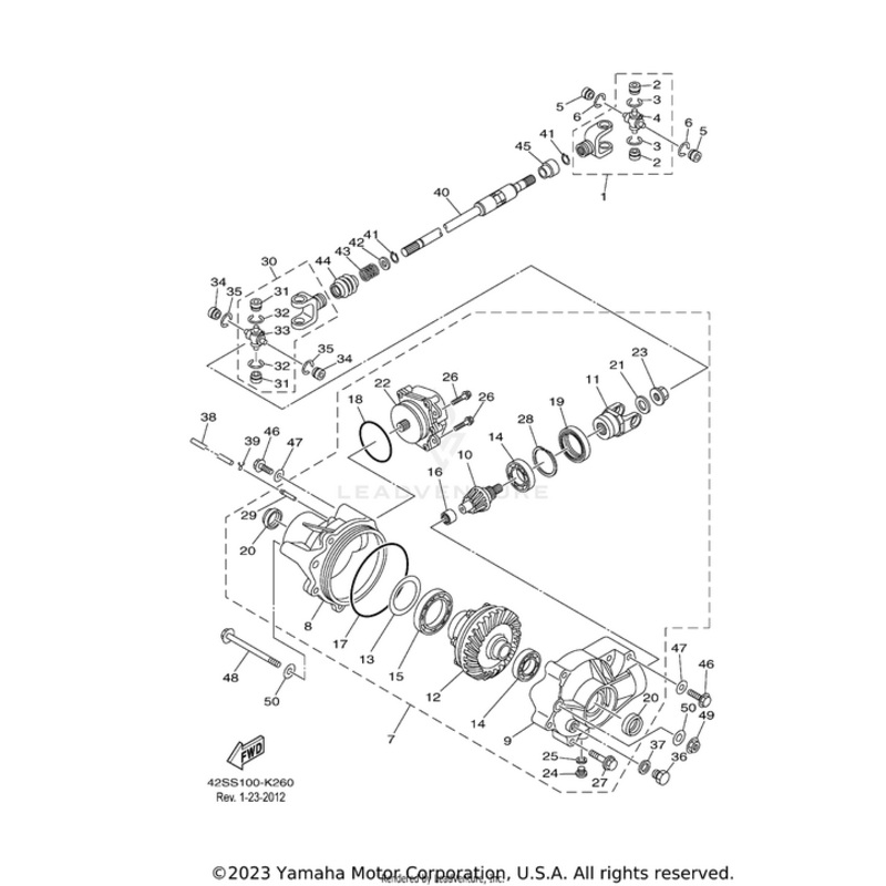 Front Axle Gear Case Complete by Yamaha