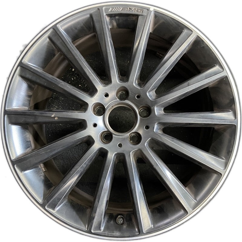 19″ MERCEDES C-CLASS 20-21 205 Type C43 Cvertible 19×8.5 14 spoke black with machined outer lip Original OEM Wheel Rim