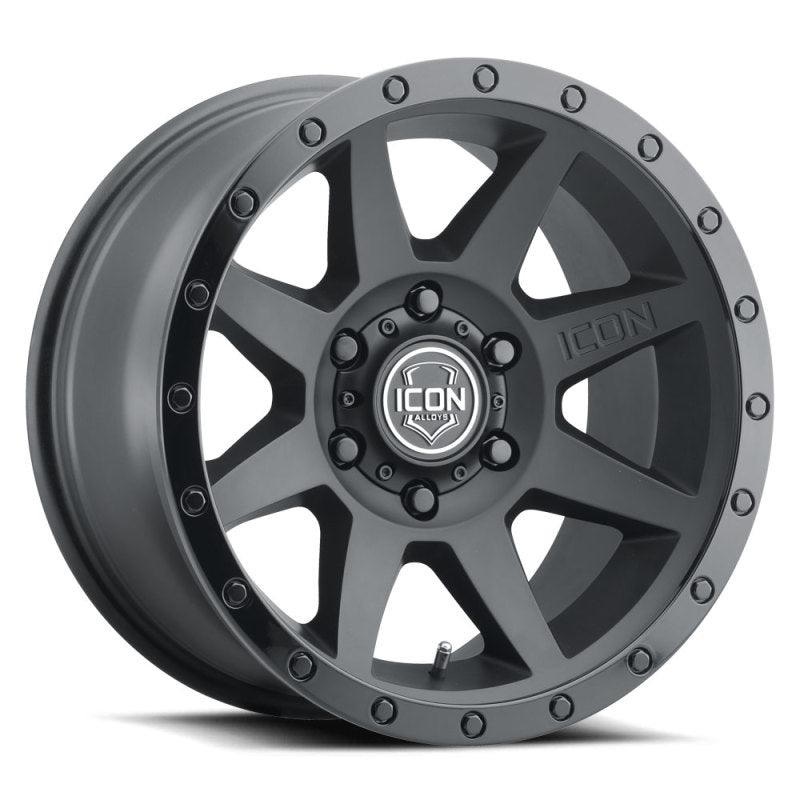 ICON Rebound 17×8.5 6×5.5 0mm Offset 4.75in BS 106.1mm Bore Double Black Wheel