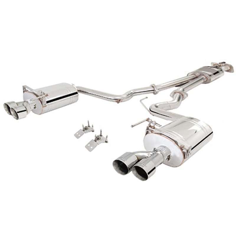 XForce Twin 3″ Stainless Cat Back Exhaust System | 2018-2021 Ford Mustang GT Coupe (ES-FM18-CBS)