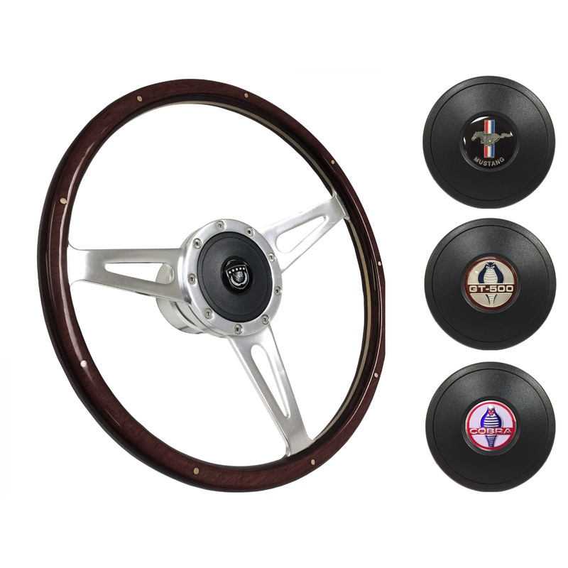 1968-78 Ford Mustang Steering Wheel Kit | Deluxe Espresso Wood