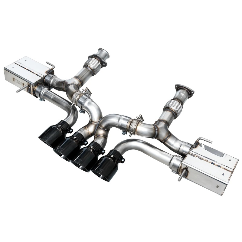 AWE 2023 C8 Corvette Z06 SwitchPath Cat-Back Exhaust – Diamond Black Tips