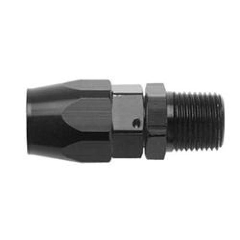 Fragola -8AN Straight Hose End x 3/8 NPT – Black