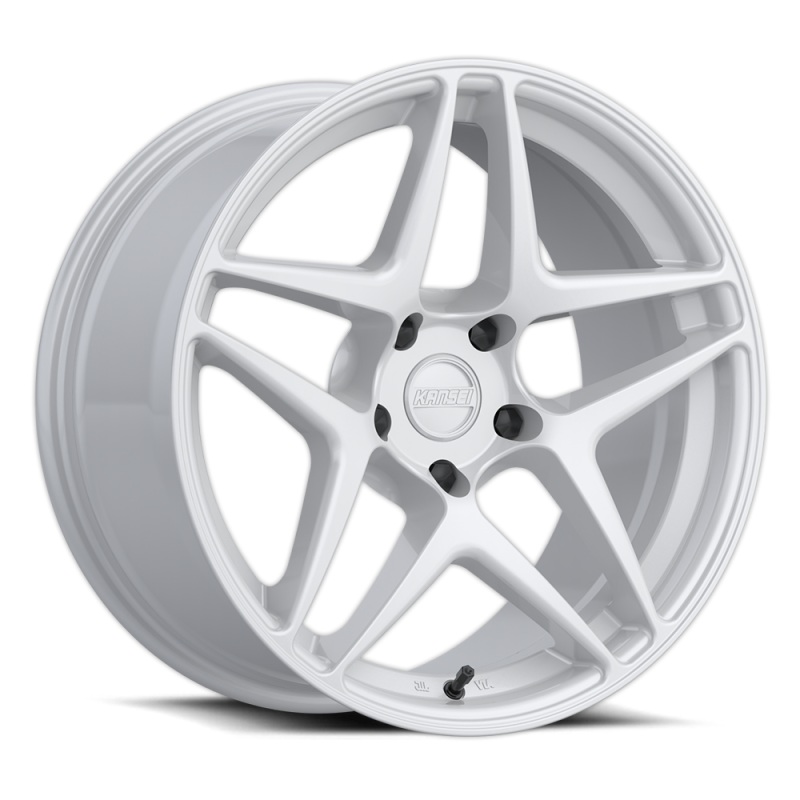Kansei K15W Astro 18×9.5in / 5×120 BP / 22mm Offset / 72.56mm Bore – Gloss White Wheel