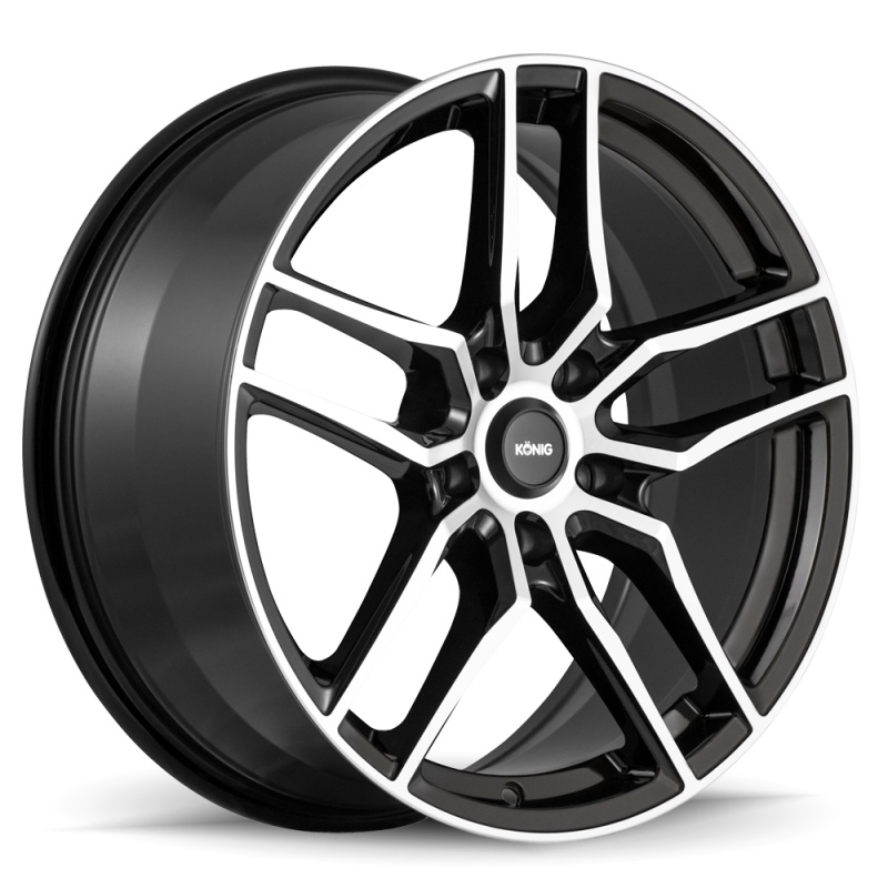 Konig Intention 17×8 5×108 ET45 Gloss Black / Machine Face
