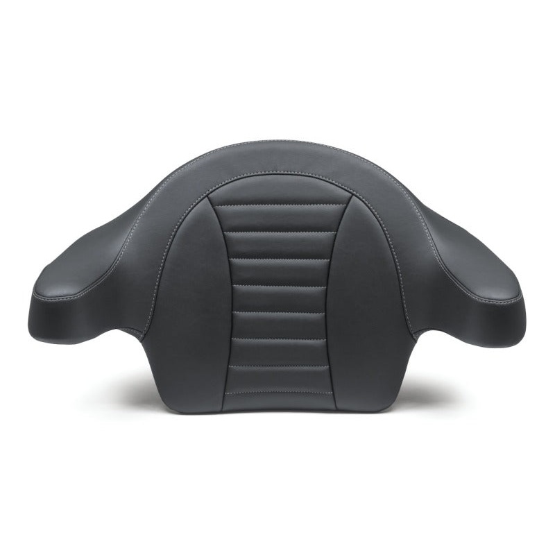 Mustang 14-21 HD FL Touring Extended Arm Wrap-Around Backrest Deluxe – Black w/Grey Stitching