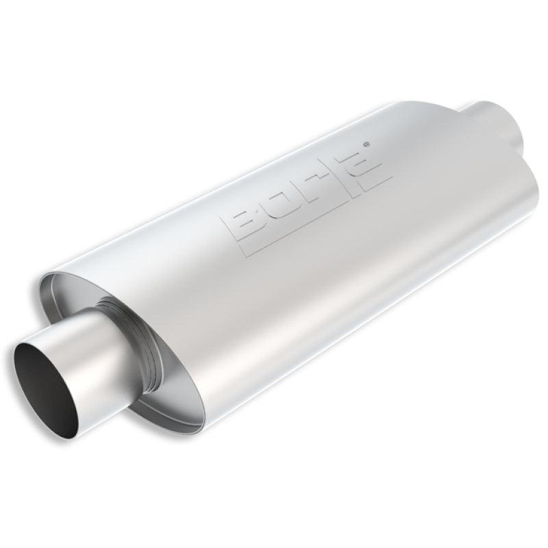 Borla XR-1 Racing Sportsman 3.5in. Outlet / 3.5in Inlet Oval Muffler – 5in Diameter x 15in Length