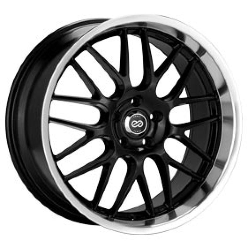 18×8.0 Enkei Lusso Black w/ Machined Lip 5×112 / 45mm / 72.6