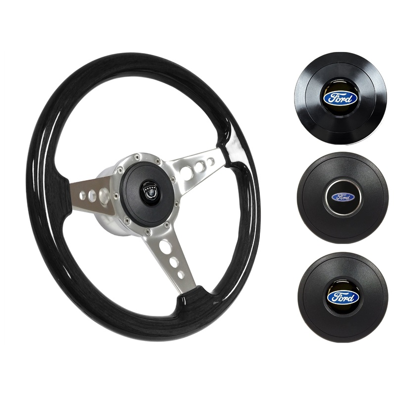 1965-69 Ford Falcon Steering Wheel Kit | Black Ash Wood | ST3075