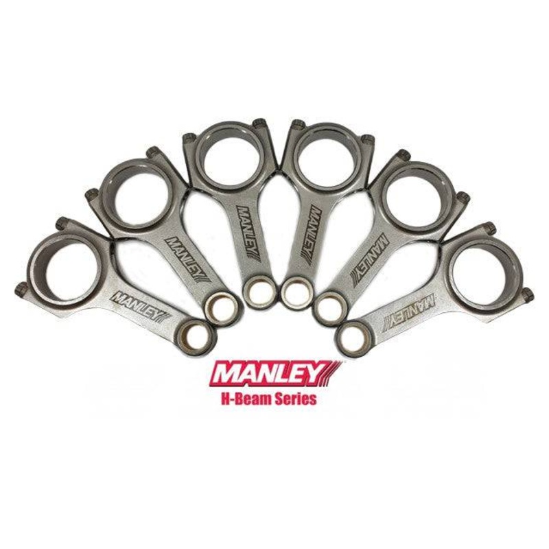 Manley 152.5mm ECONOMICAL  Forged H-Beam Connecting Rods with 7/16 ARP 8740 Nissan RB30