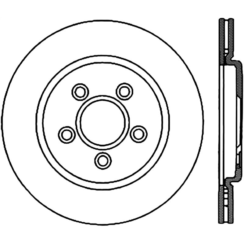 StopTech 02-05 Ford Thunderbird / 00-05 Jaguar S Type / 00-06 Lincoln LS Drilled Right Rear Rotor
