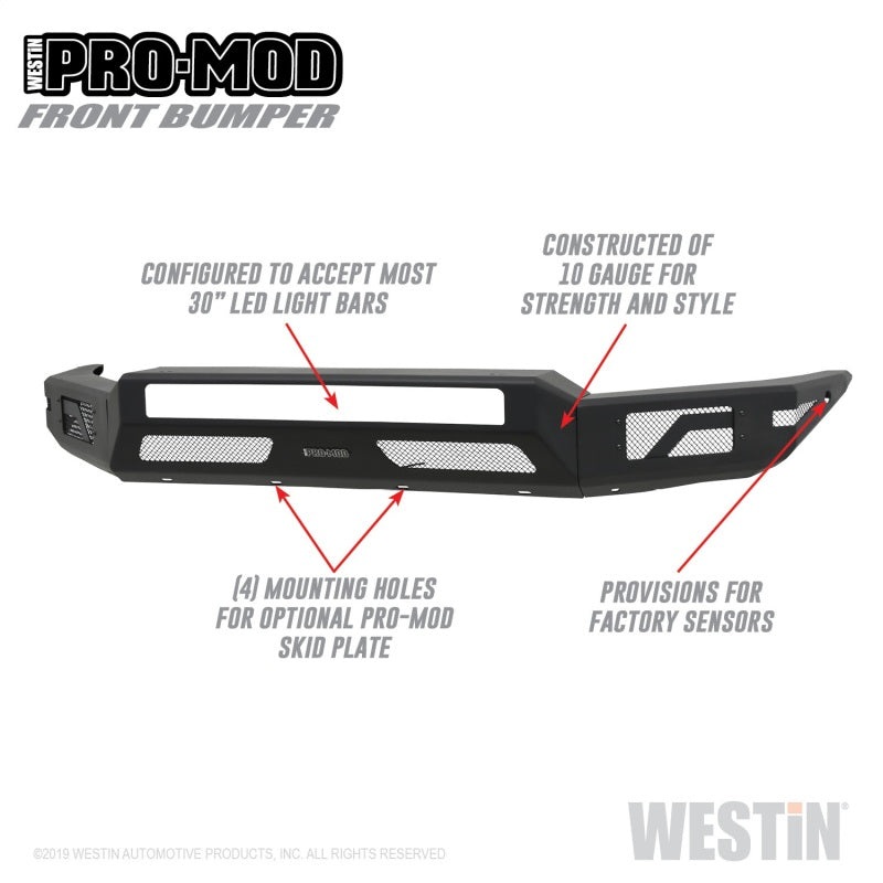 Westin Front Pro-Mod Bumper Toyota Tacoma 2016-21 | 58-41045