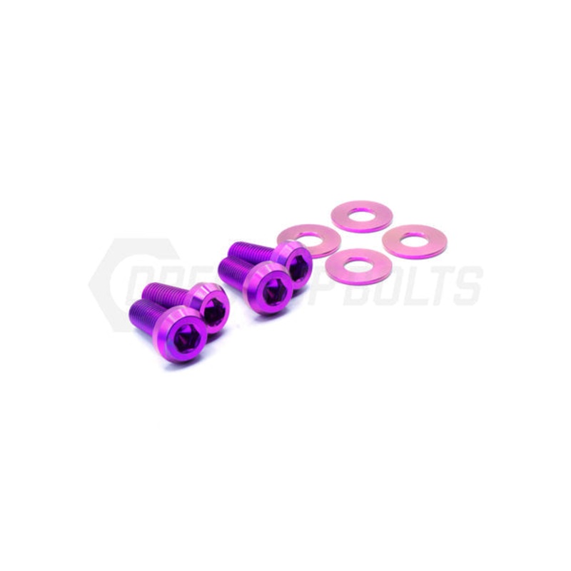 Dress Up Bolts 16-21 Civic Si Titanium Hardware Seat Kit | Black | HON-052-Ti-BLK