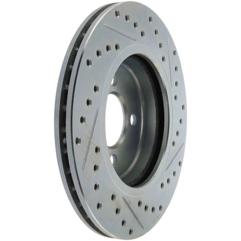 StopTech 02-06 Mini Cooper Select Sport Slotted & Drilled Front Right Rotor