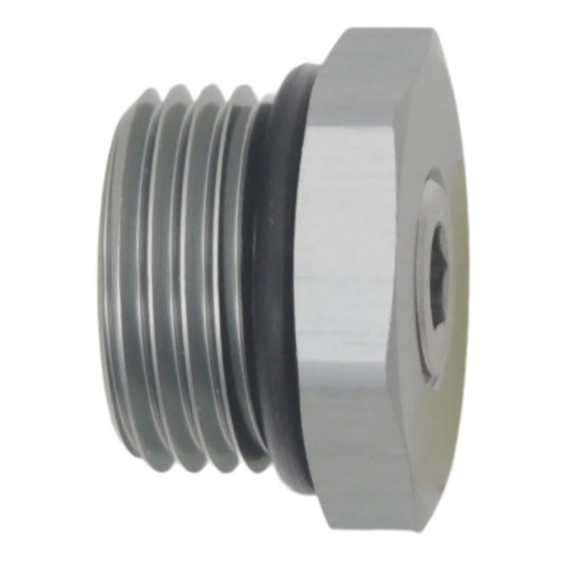 DeatschWerks 8AN ORB Male Plug Fitting with 1/8in NPT Gauge Port – Anodized DW Titanium