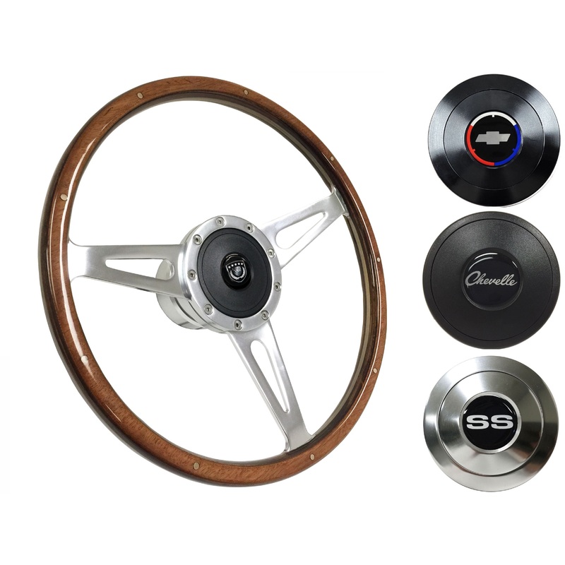 1967-68 Chevelle Steering Wheel Kit | Deluxe Walnut Wood | ST3053