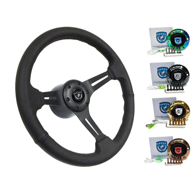 1984-90 BMW 325i Steering Wheel Kit | Black Leather | ST3060BLK