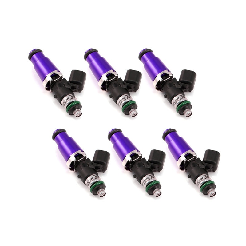 Injector Dynamics 1340cc Injectors – 60mm Length – 14mm Purple Top – 14mm Lower O-Ring Set of 6 (1300.60.14.14.6)