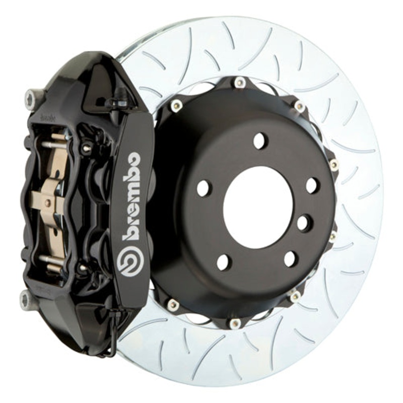 Brembo GT System Monobloc 4 Piston Rear Big Brake Kit Black Calipers Slotted Rotors – 22+ WRX