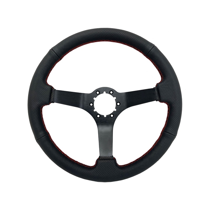 1969-89 Buick Telescopic Steering Wheel Kit | Perforated Black Leather | ST3602RED