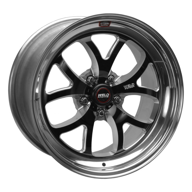 Weld S76 18×8 / 5×4.75 BP / 4.1in. BS Black Wheel (High Pad) – Non-Beadlock