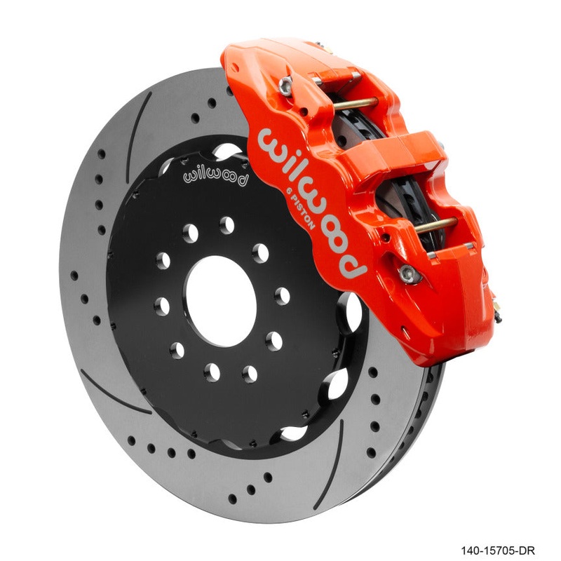 Wilwood AERO6 Front Big Brake Kit 14.00in Drilled Red Rotor – 97-13 Chevrolet Corvette C5/C6/Z06