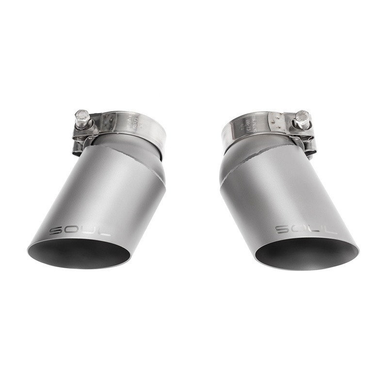 SOUL 06-09 Porsche 997.1 Turbo GT2 Style Bolt On Exhaust Tips (Signature Satin)