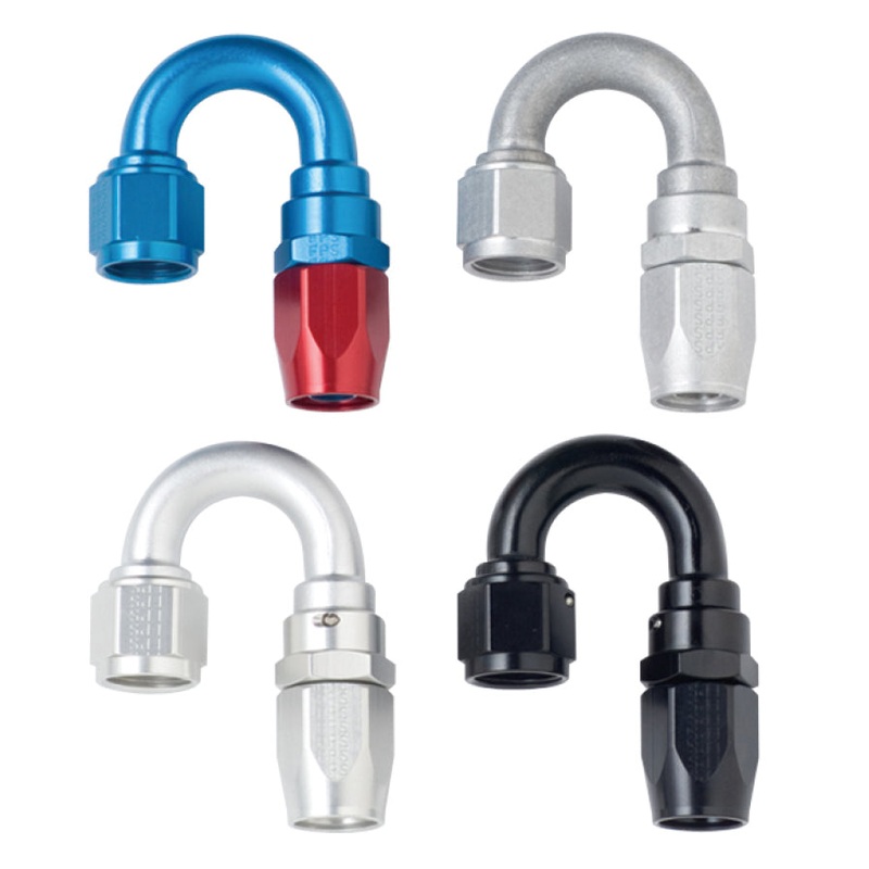 Fragola -12AN x 180 Degree Power Flow Hose End – Blue/Red